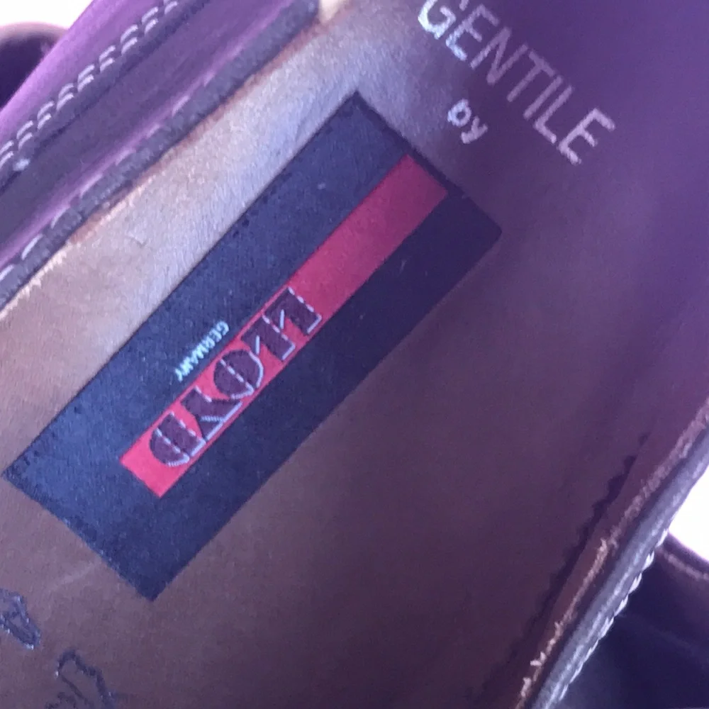 Dark brown/cream Gentile by Lloyd Germany leather oxfords